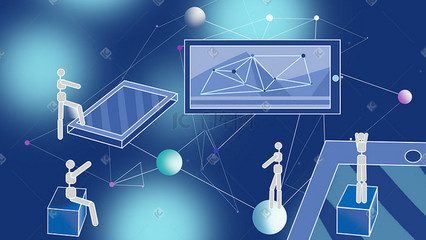 5G信息未來(lái)科技插畫圖片